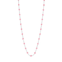 Gigi Clozeau - Collier fuchsia Classique Gigi, or blanc, 42 cm