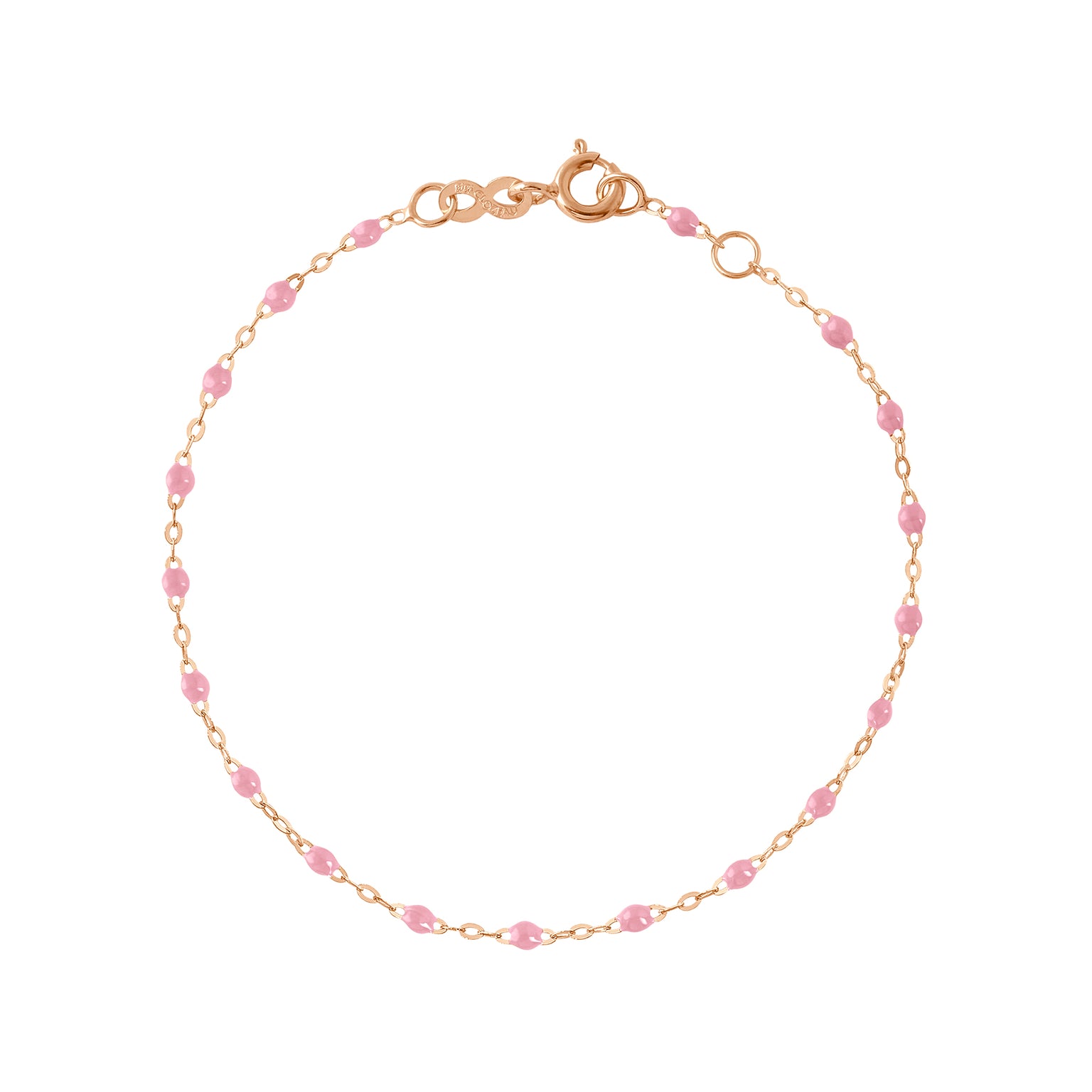 Gigi Clozeau - Bracelet fuchsia Classique Gigi, or rose, 15 cm