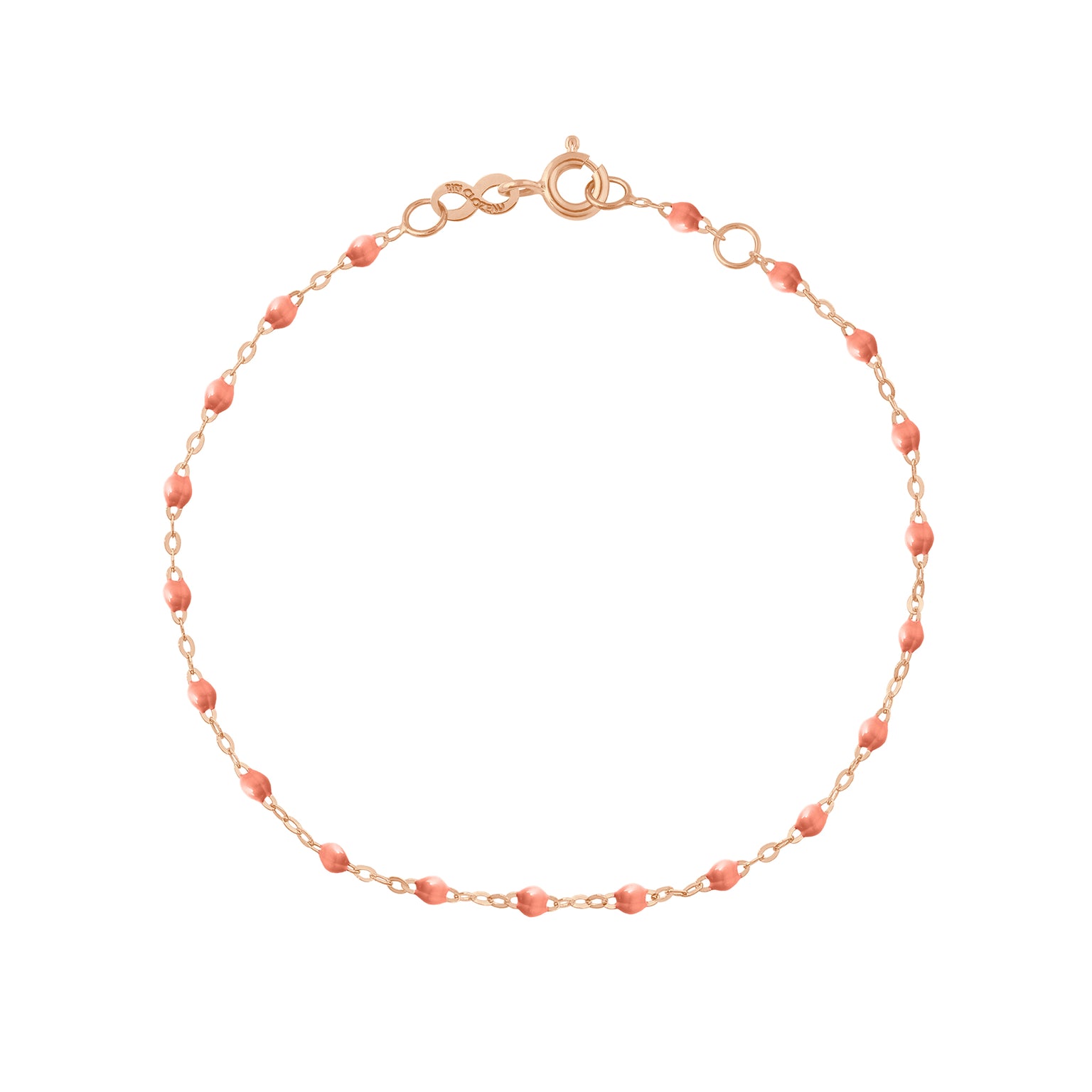 Gigi Clozeau - Bracelet saumon Classique Gigi, or rose, 17 cm