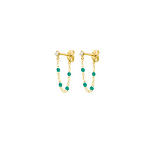 Gigi Clozeau - Boucles d'oreilles émeraude Gigi Suprême, or jaune, diamants
