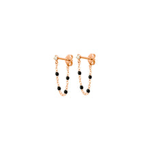 Gigi Clozeau - Boucles d'oreilles noire Gigi Suprême, or rose, diamants