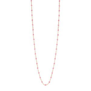 Gigi Clozeau - Sautoir fuchsia Classique Gigi, or rose, 86 cm