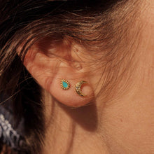 Gigi Clozeau - Boucles d'oreilles Lucky Cashmere turquoise vert, or rose