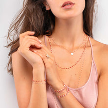 Gigi Clozeau - Collier coquelicot Classique Gigi, or jaune, 50 cm