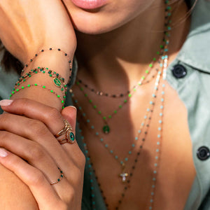 Gigi Clozeau - Bracelet Cactus résine prairie, or rose
