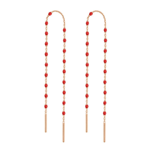 Gigi Clozeau - Boucles d'oreilles coquelicot Mini Gigi, or rose