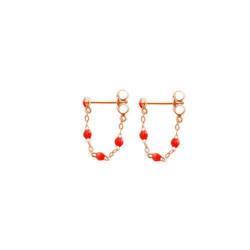 Gigi Clozeau - Boucles d'oreilles corail Classique Gigi, or rose