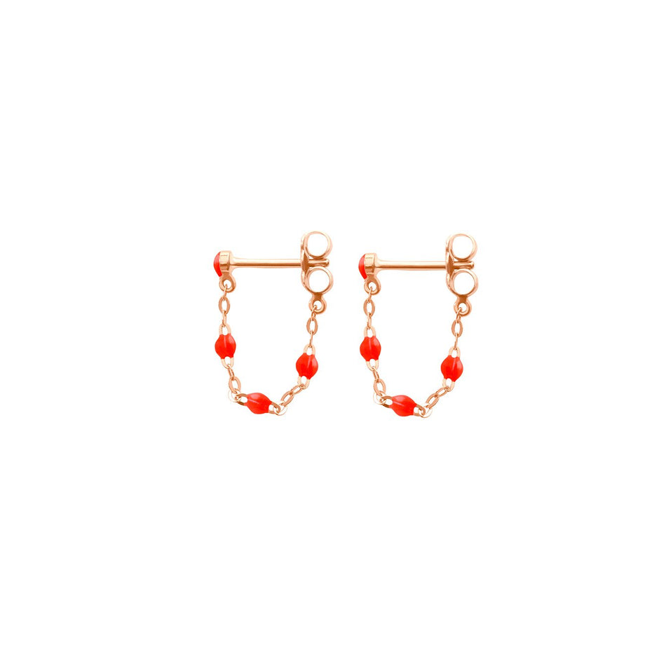 Gigi Clozeau - Boucles d'oreilles corail Classique Gigi, or rose