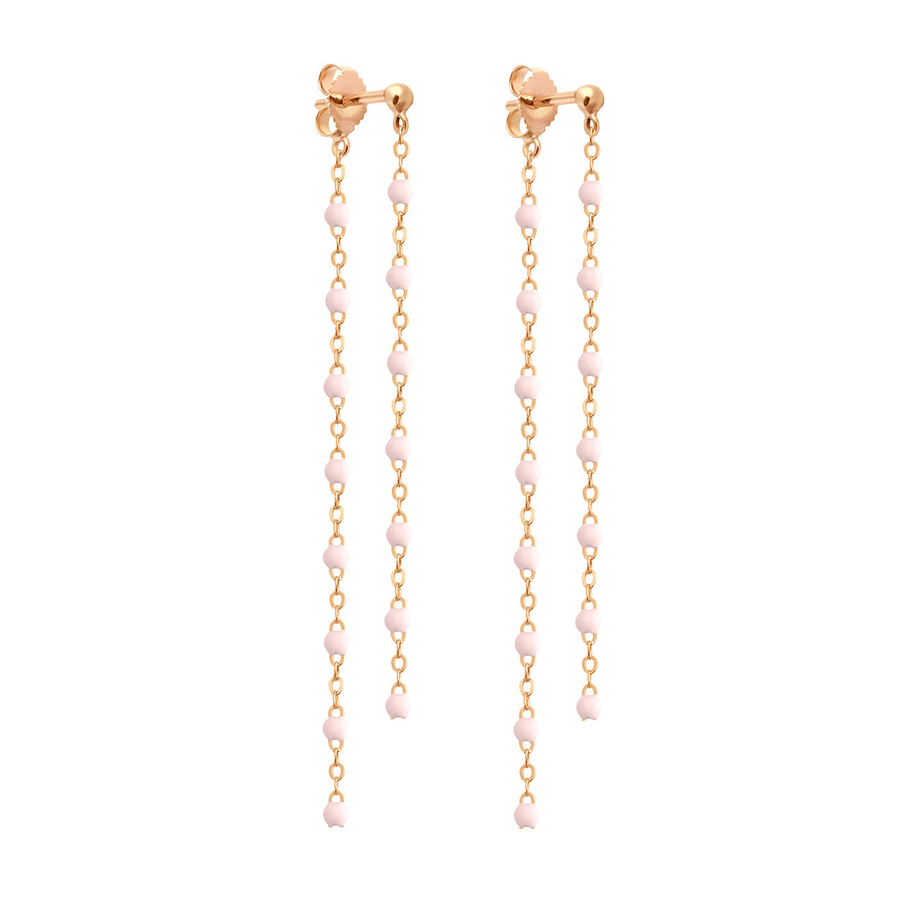 Gigi Clozeau - Boucles d'oreilles Dansantes Classique Gigi blanche, or rose