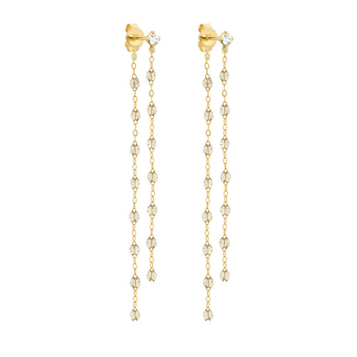 Gigi Clozeau - Boucles d'oreilles Dansantes Classique Gigi sparkle, diamants, or jaune