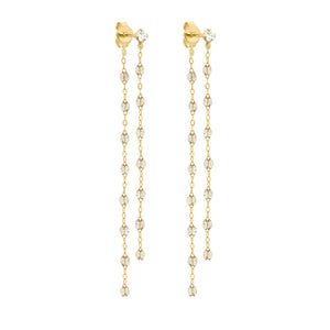 Gigi Clozeau - Boucles d'oreilles Dansantes Classique Gigi sparkle, diamants, or jaune