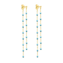 Gigi Clozeau - Boucles d'oreilles Dansantes Classique Gigi turquoise, or jaune