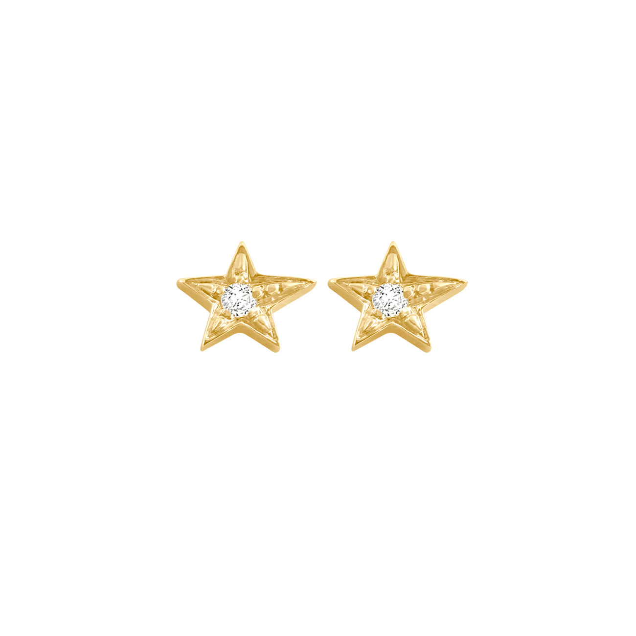 Gigi Clozeau - Boucles d'oreilles Etoile diamant, or jaune