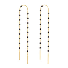 Gigi Clozeau - Boucles d'oreilles noire Mini Gigi, or jaune