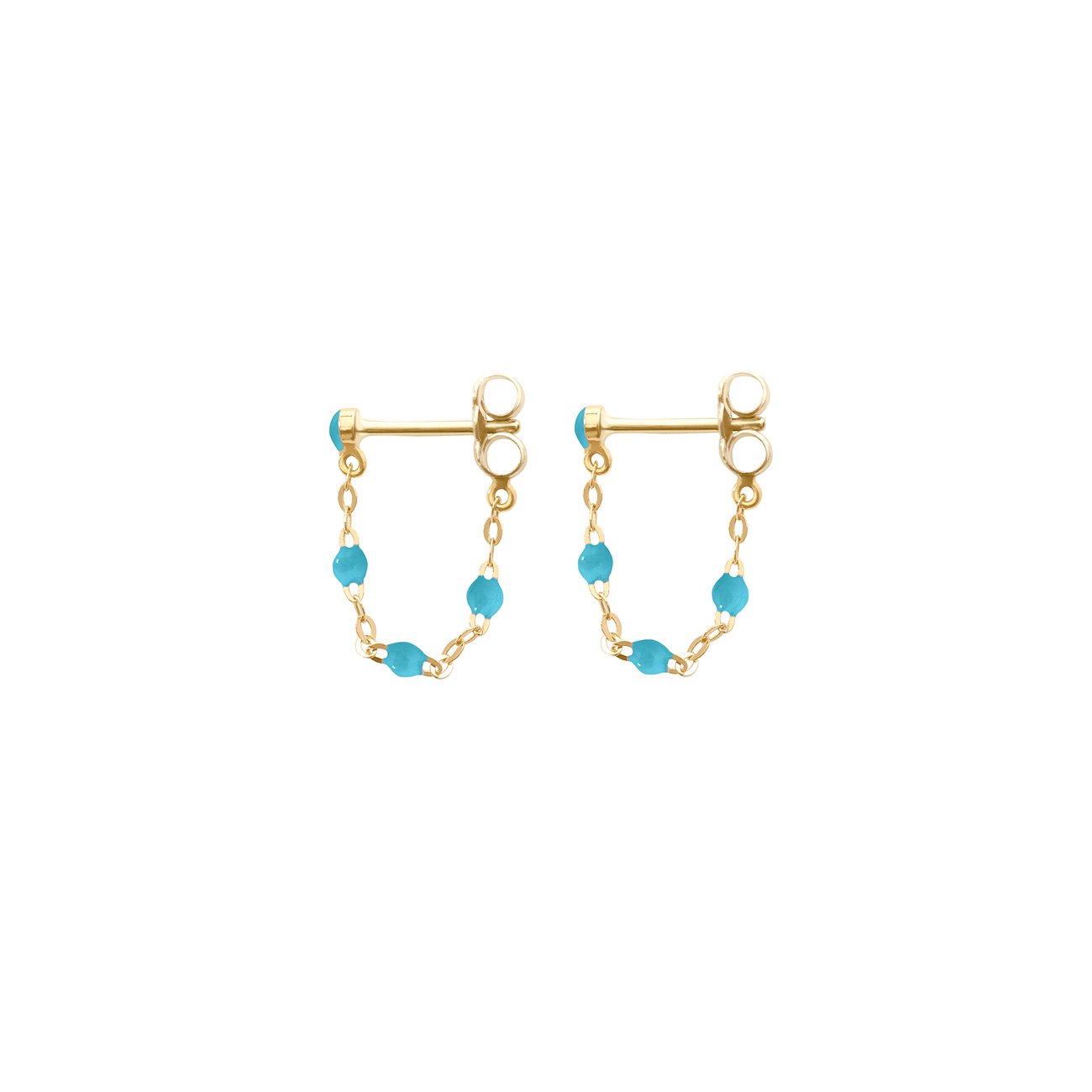 Gigi Clozeau - Boucles d'oreilles turquoise Classique Gigi, or jaune