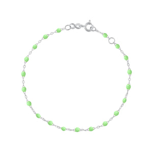 Gigi Clozeau - Bracelet anis Classique Gigi, or blanc, 17 cm