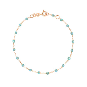 Gigi Clozeau - Bracelet aqua Classique Gigi, or rose, 19 cm