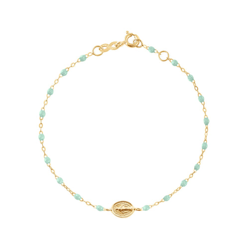 Gigi Clozeau - Bracelet bébé jade Madone or jaune, 13 cm