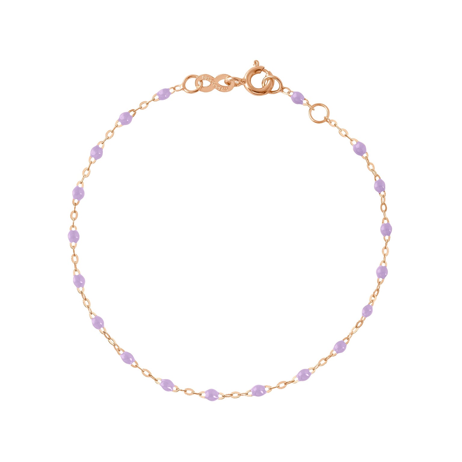 Gigi Clozeau - Bracelet bébé parme Classique Gigi, or rose, 13 cm