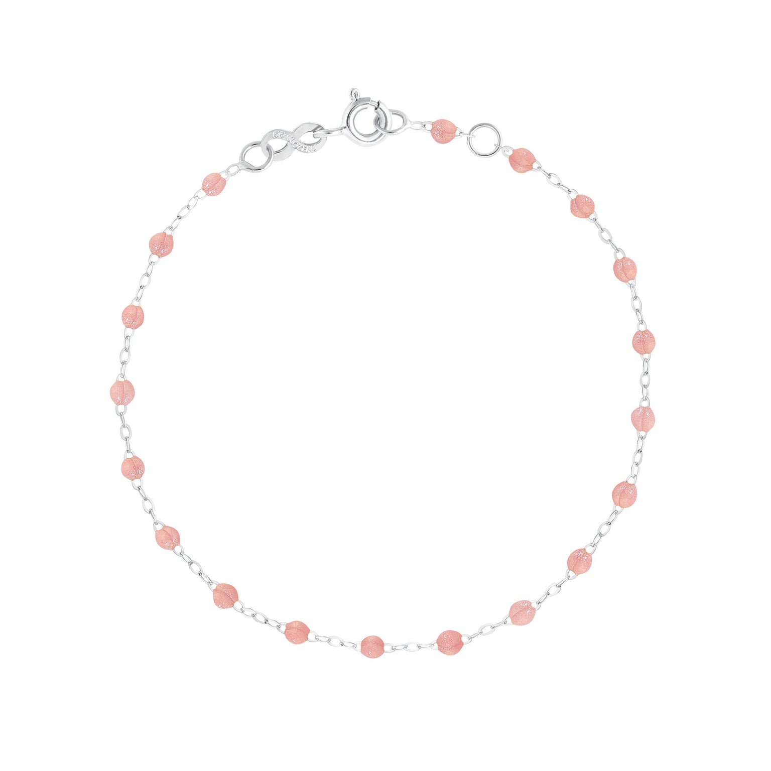 Gigi Clozeau - Bracelet blush Classique Gigi, or blanc, 15 cm