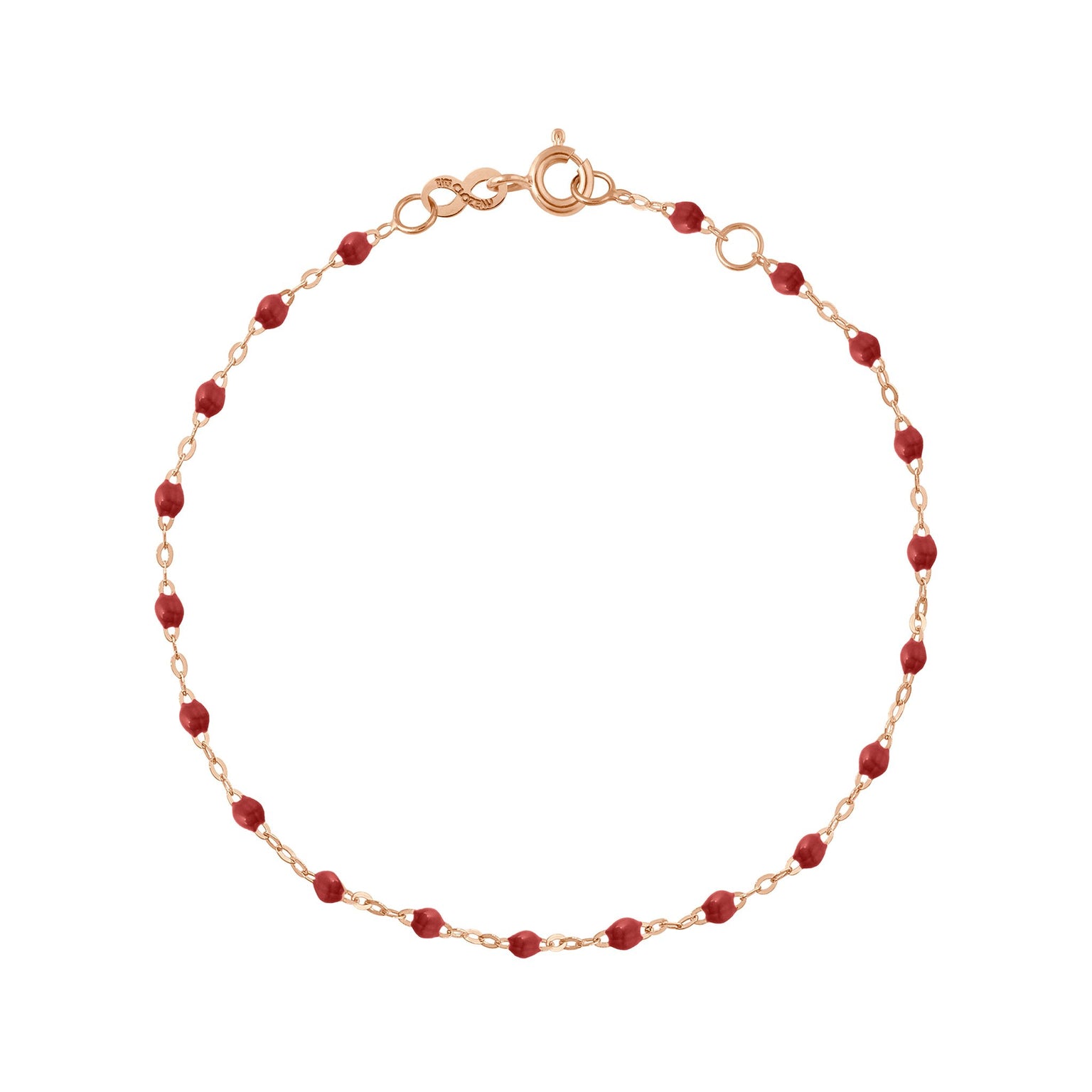 Gigi Clozeau - Bracelet bordeaux Classique Gigi, or rose, 17 cm
