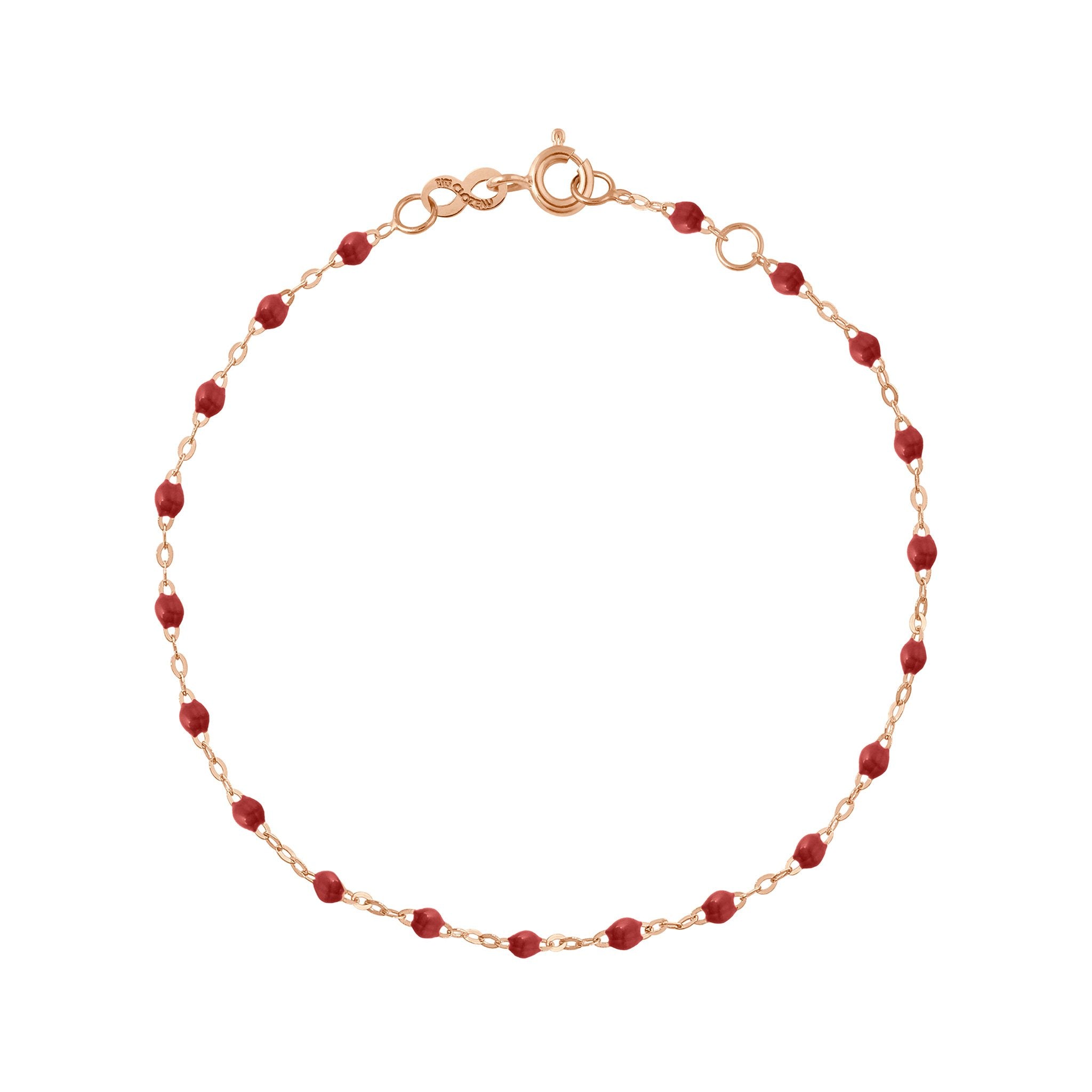 Gigi Clozeau - Bracelet bordeaux Classique Gigi, or rose, 19 cm