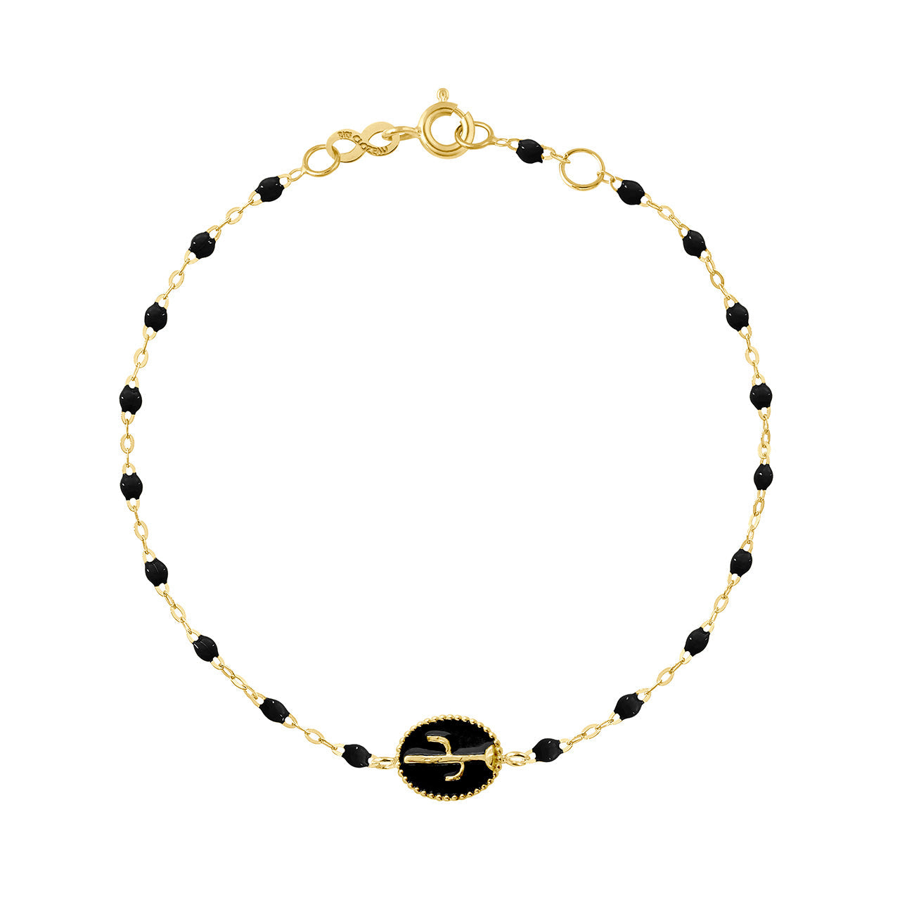 Gigi Clozeau - Bracelet Cactus résine noir, or jaune