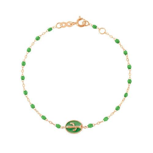 Gigi Clozeau - Bracelet Cactus résine prairie, or rose