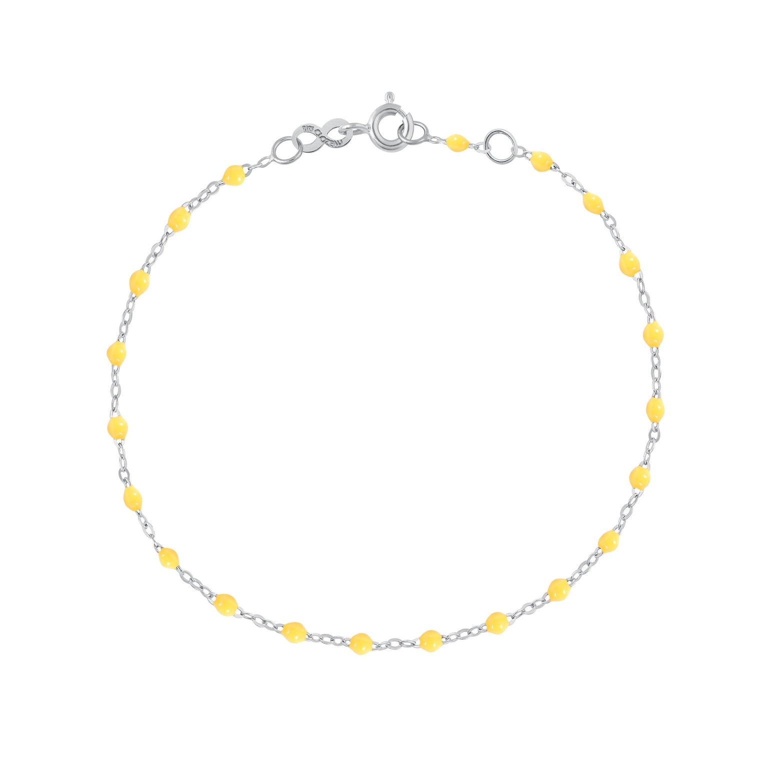 Gigi Clozeau - Bracelet citron Classique Gigi, or blanc, 17 cm