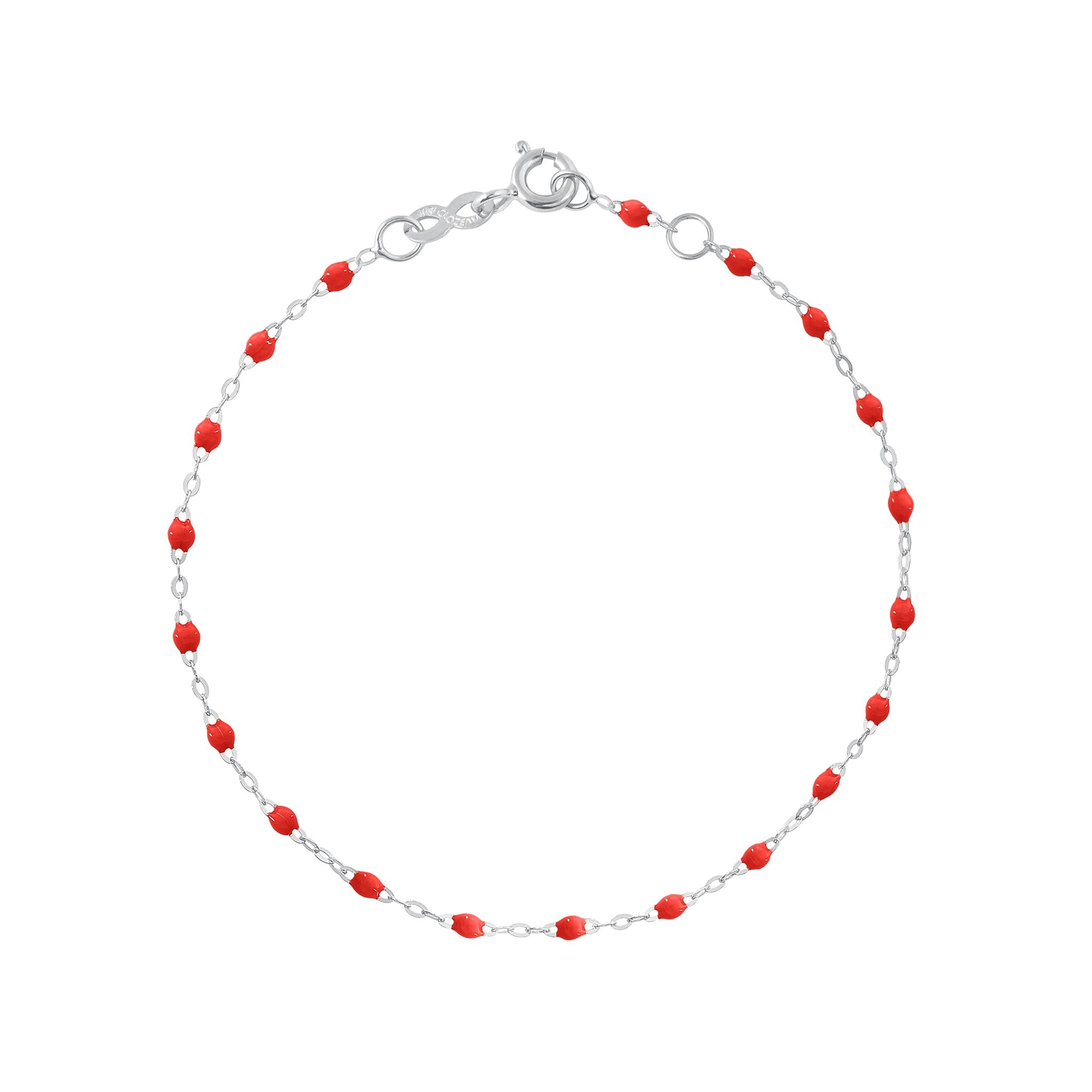 Gigi Clozeau - Bracelet coquelicot Classique Gigi, or blanc, 17 cm