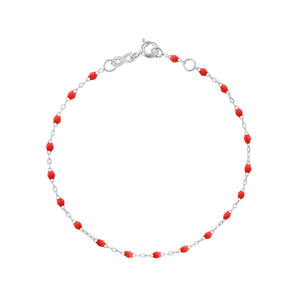 Gigi Clozeau - Bracelet coquelicot Classique Gigi, or blanc, 17 cm