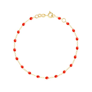Gigi Clozeau - Bracelet corail Classique Gigi, or jaune, 15 cm