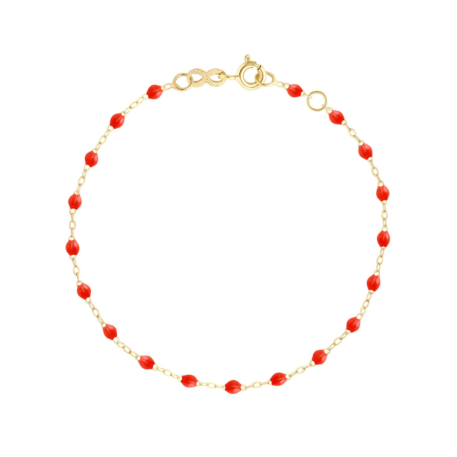 Gigi Clozeau - Bracelet corail Classique Gigi, or jaune, 15 cm