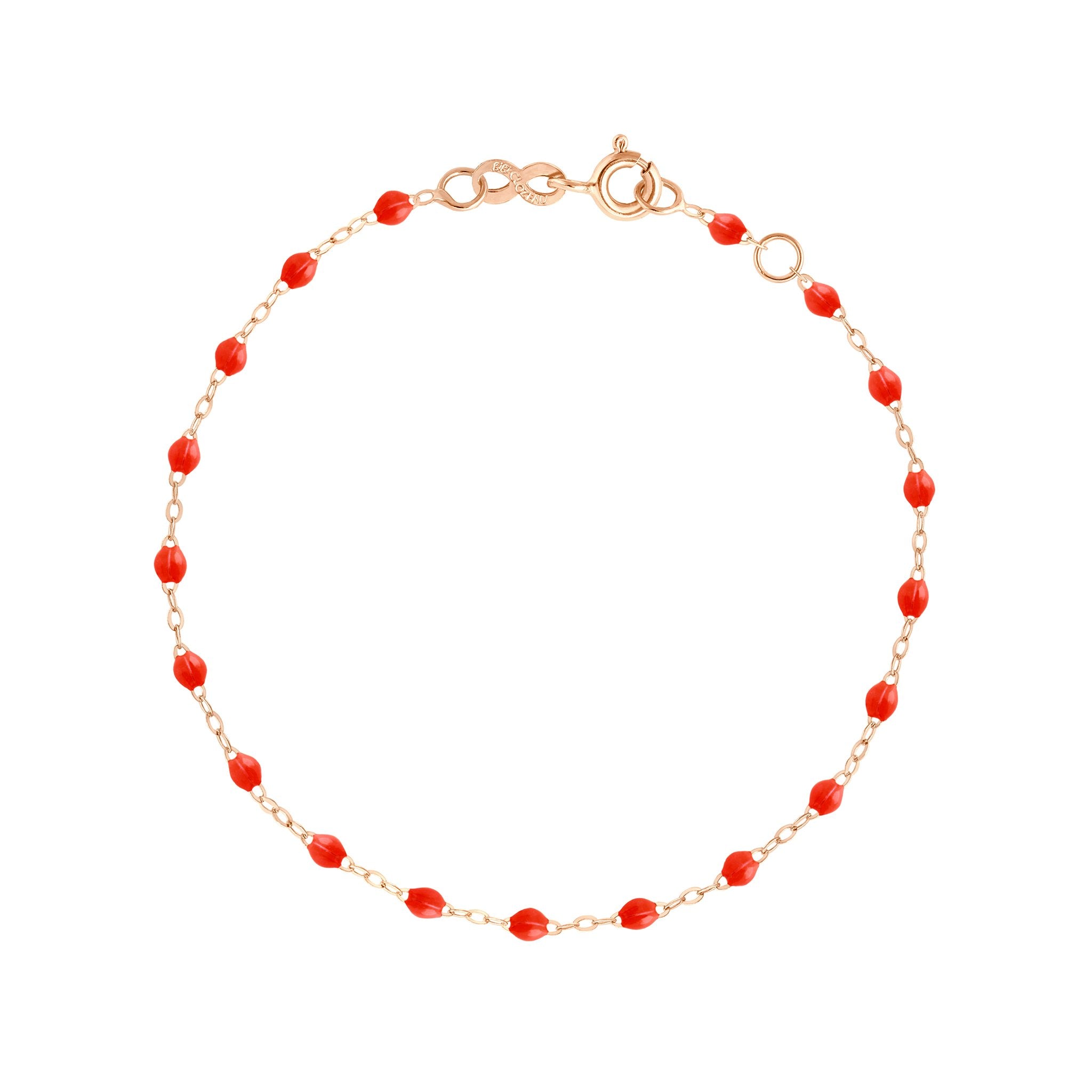 Gigi Clozeau - Bracelet corail Classique Gigi, or rose, 17 cm