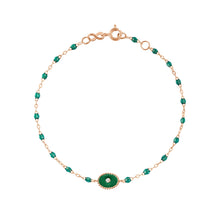Gigi Clozeau - Bracelet émeraude Etoile du Nord diamant, or rose, 17 cm