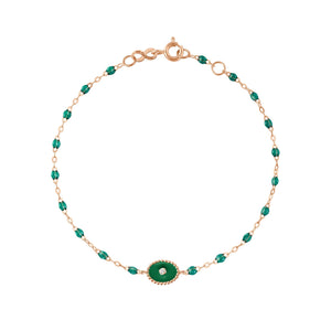 Gigi Clozeau - Bracelet émeraude Etoile du Nord diamant, or rose, 17 cm