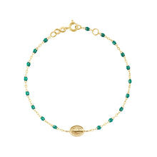 Gigi Clozeau - Bracelet émeraude Madone or jaune, 17 cm