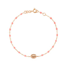 Gigi Clozeau - Bracelet enfant fuchsia Madone or rose, 15 cm