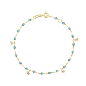Gigi Clozeau - Bracelet glacier Gigi Suprême, or jaune, 4 diamants, 17 cm