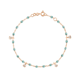 Gigi Clozeau - Bracelet glacier Gigi Suprême, or rose, 4 diamants, 17 cm