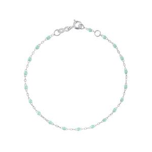 Gigi Clozeau - Bracelet jade Classique Gigi, or blanc, 15 cm