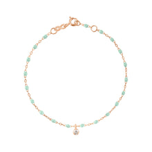 Gigi Clozeau - Bracelet jade Gigi Suprême, or jaune, 1 diamant, 17 cm
