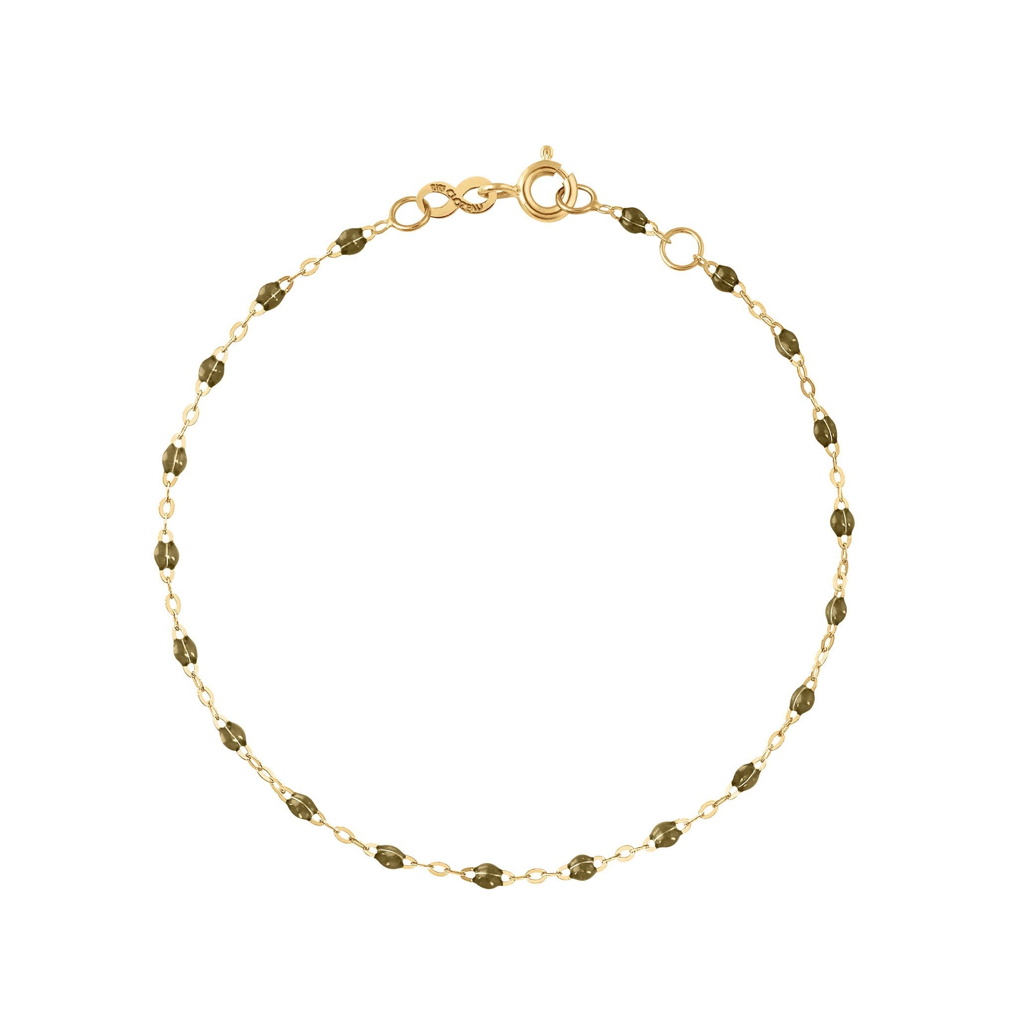 Gigi Clozeau - Bracelet kaki Classique Gigi, or jaune, 15 cm