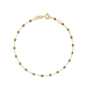 Gigi Clozeau - Bracelet kaki Classique Gigi, or jaune, 15 cm