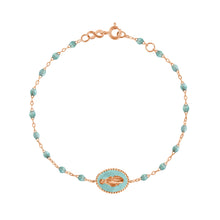 Gigi Clozeau - Bracelet Madone résine glacier, or rose, 17 cm