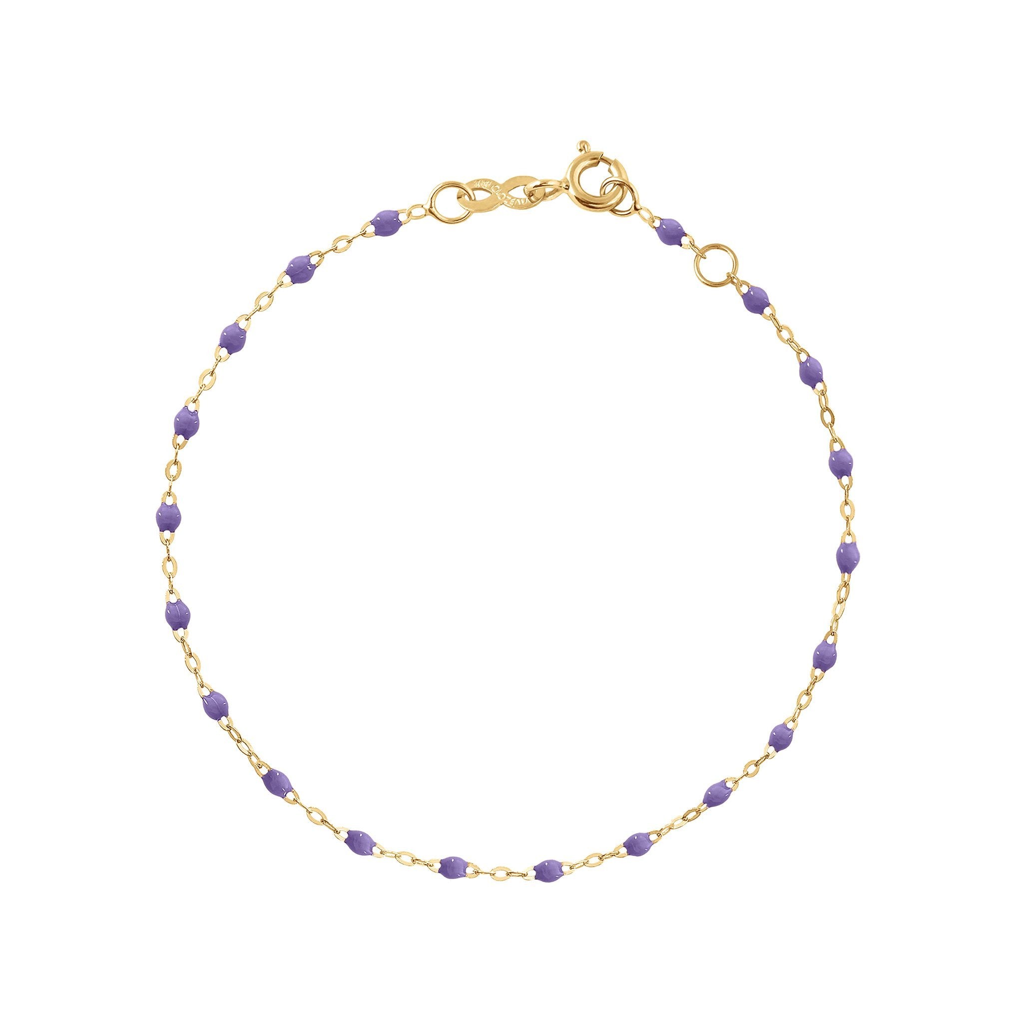 Gigi Clozeau - Bracelet mauve Classique Gigi, or jaune, 15 cm