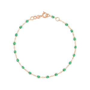 Gigi Clozeau - Bracelet menthe Classique Gigi, or rose, 15 cm