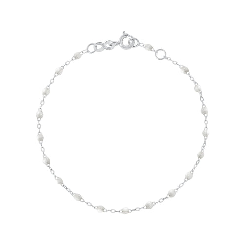 Gigi Clozeau - Bracelet opale Classique Gigi, or blanc, 17 cm