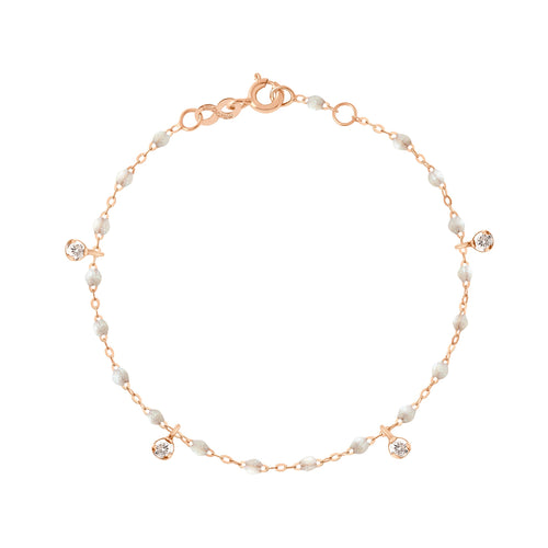 Gigi Clozeau - Bracelet opale Gigi Suprême, or rose, 4 diamants, 17 cm