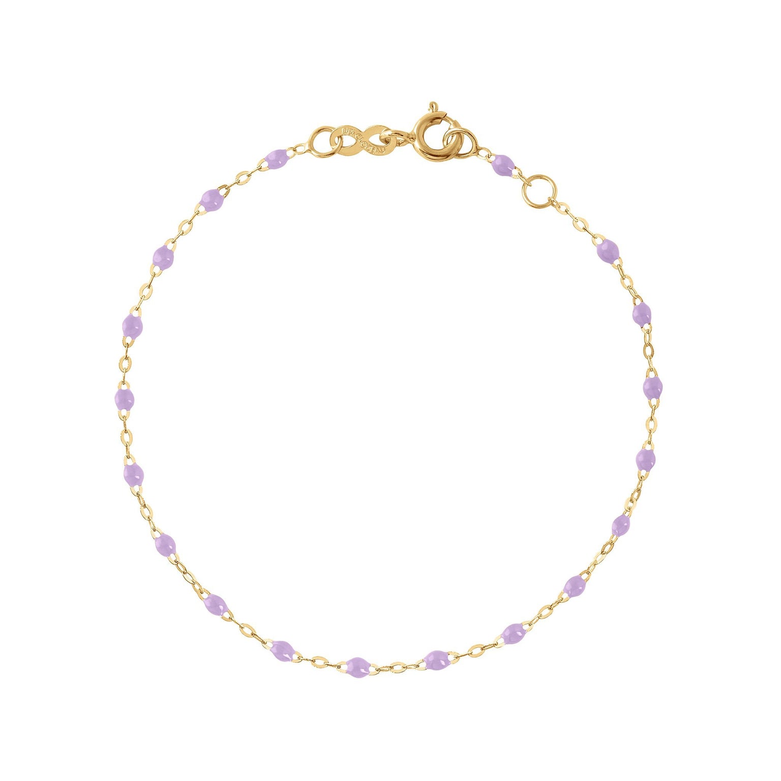 Gigi Clozeau - Bracelet parme Classique Gigi, or jaune, 15 cm